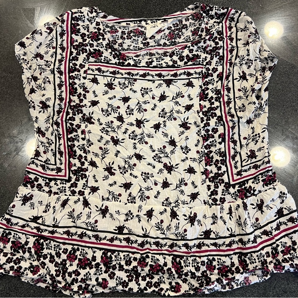 Anthropologie - One September peplum floral blouse